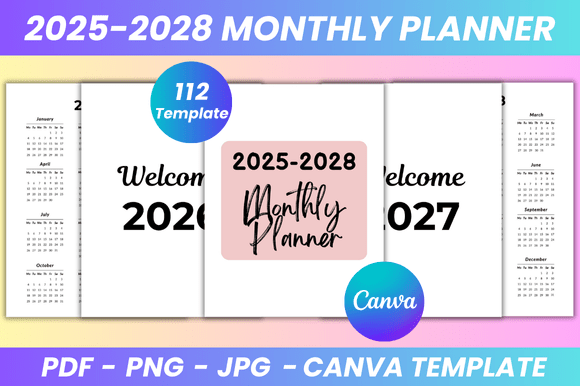2025-2028 Monthly Planner Canva Kdp: A Versatile Tool for Organized Living
