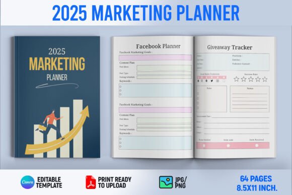 2025 Marketing Planner Canva Template