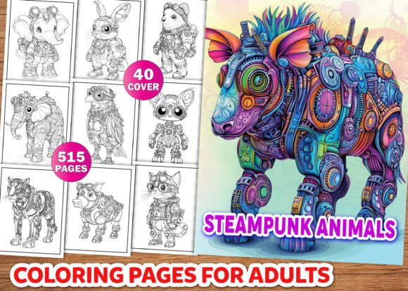 515 Steampunk Animals Coloring Pages: A Unique Blend of Creativity and Nostalgia