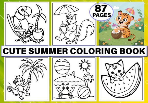 87 Cute Summer Coloring Pages for Kids: A Fun and Creative Resource for Parents and Educators