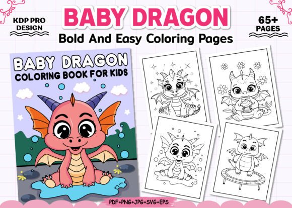 Baby Cute Dragon Coloring Book for Kids