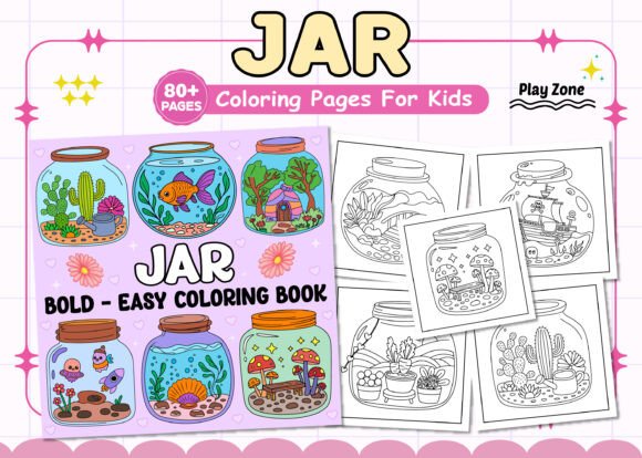 Bold and Easy Jar Coloring Book for Kids: A Versatile Tool for Creativity and Engagement