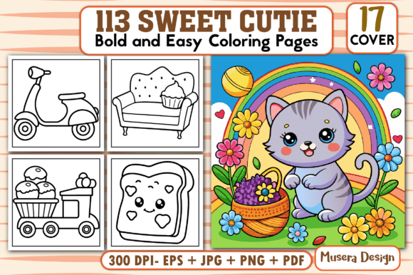 Bold Easy Sweet Cutie Coloring Pages