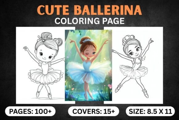 Cute Ballerina Coloring Pages