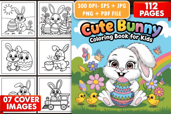 Cute Bunny Coloring Pages for Kids: A Creative Resource for Digital and Print Use
