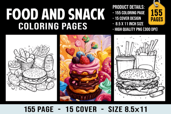 Discover the Joy of 140 Food and Snacks Coloring Pages: A Creative Escape for All Ages