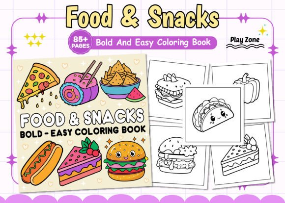 Exploring the Versatility of the Food and Snacks Coloring Book Bold Easy for Creative Projects