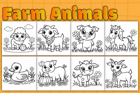 Farm Animals Coloring Pages for Kids: A Fun and Educational Activity