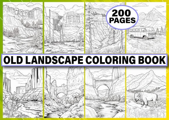 Old Landscape Coloring Pages for Adults
