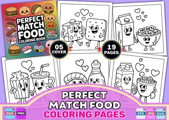 Perfect Match Food 2 Coloring Pages: A Creative and Educational Resource