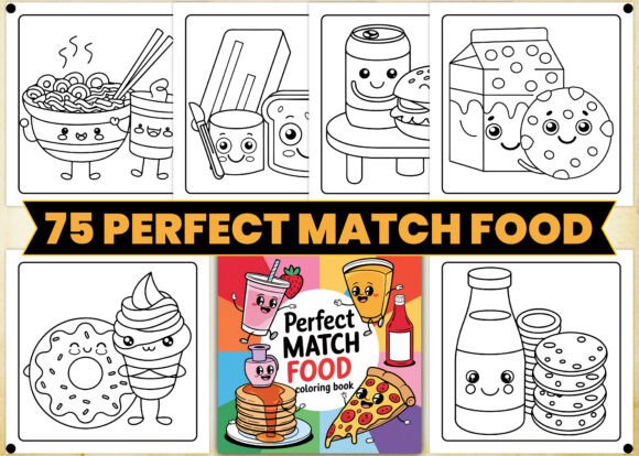 Perfect Match Food Coloring Book Pages: A Professional Tool for Creative Publishing
