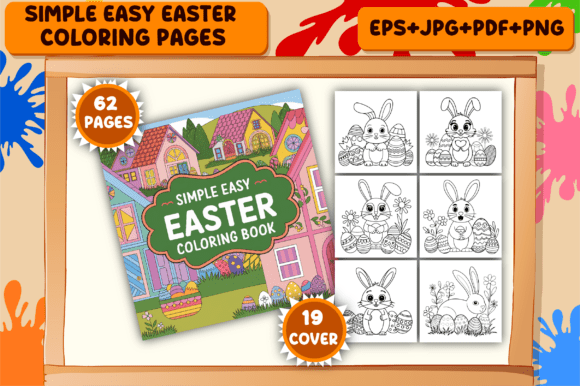 Simple Easy Easter Coloring Pages