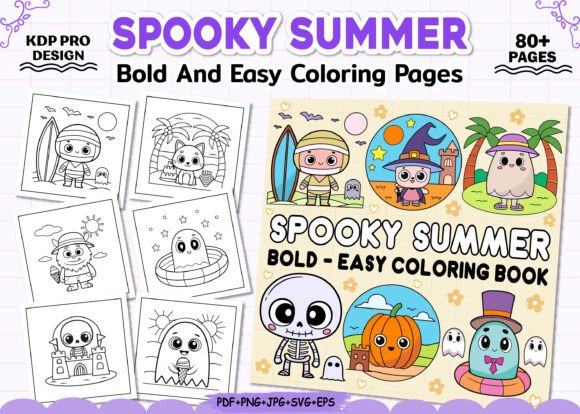 Spooky Summer Bold Easy Coloring Book: A Unique Interior Design Option for Creators